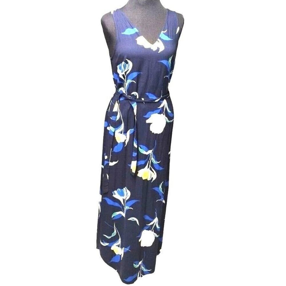 New Day Women's Dress Small Floral Blue Sundress Sleeveless Vacation BOHO - Picture 2 of 14